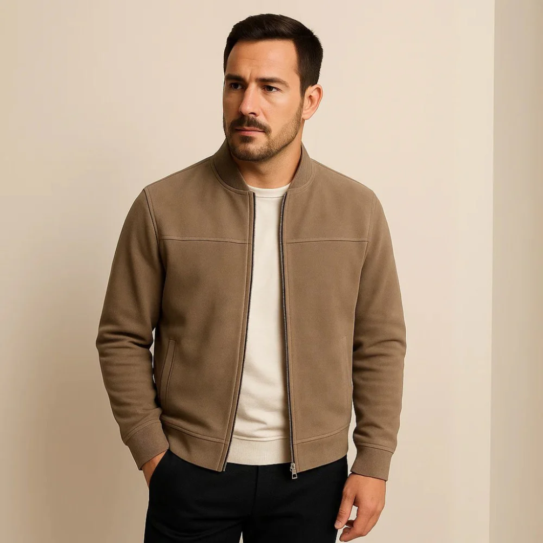 Jaqueta Masculina de Suede Old Money Firenzi
