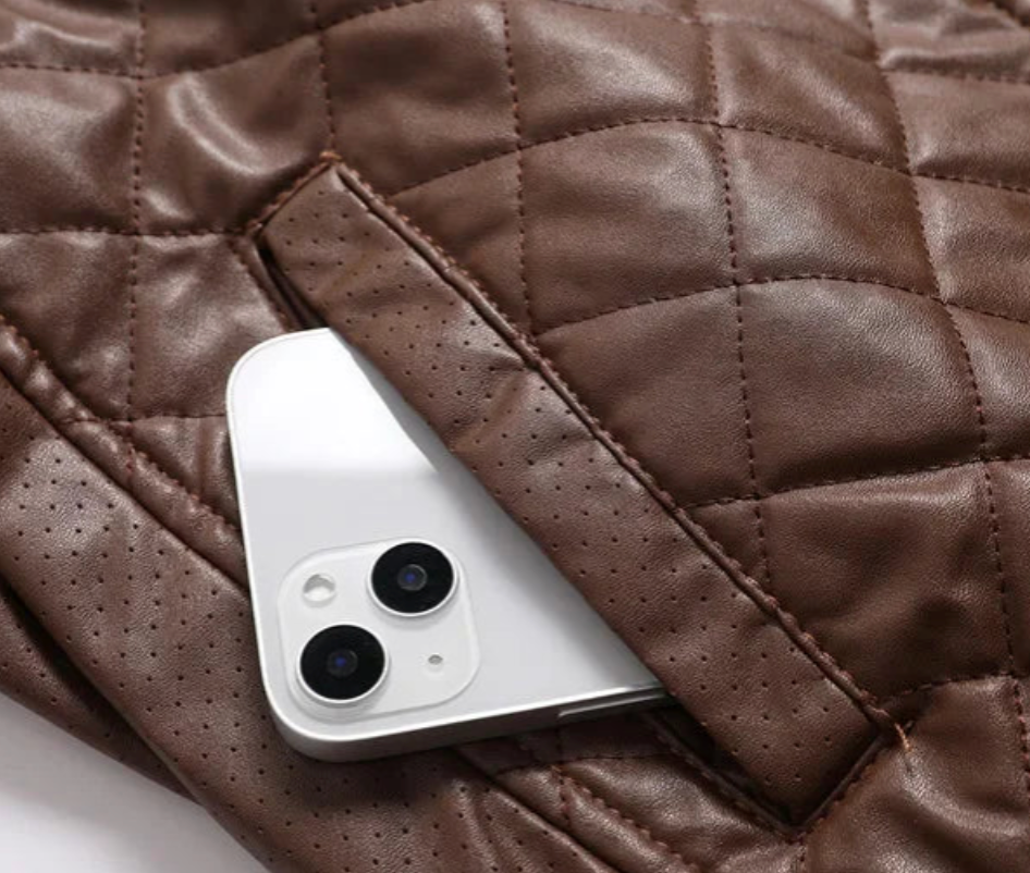 Jaqueta de Couro Masculina Race