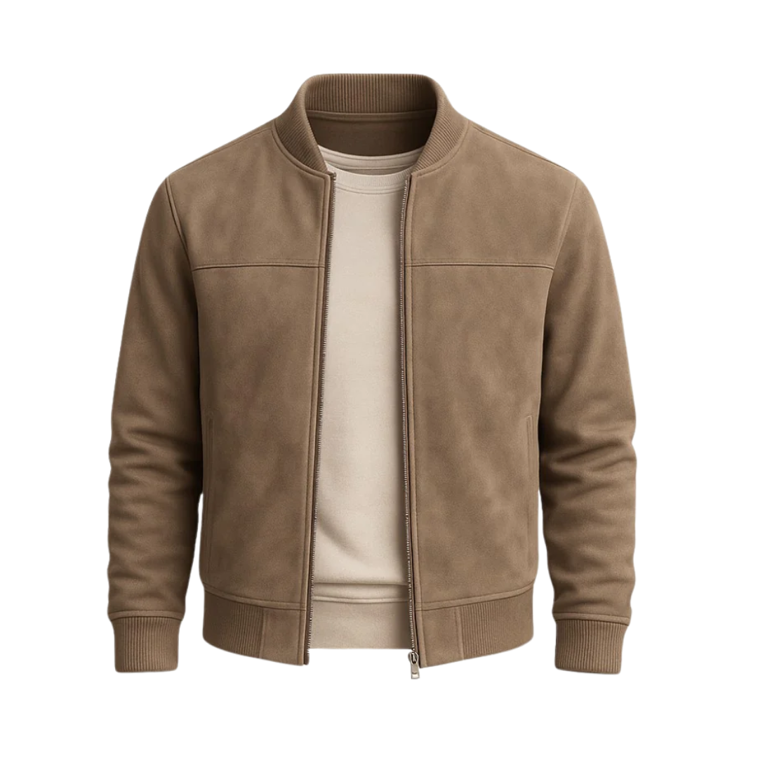 Jaqueta Masculina de Suede Old Money Firenzi