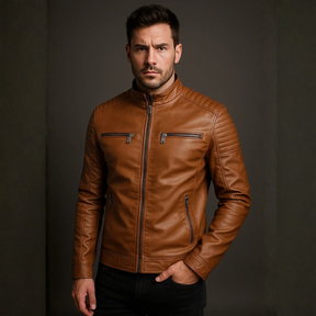 Jaqueta Masculina de Couro Italiano Firenzi