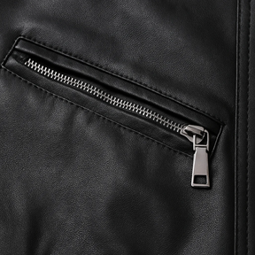 Jaqueta Masculina de Couro com Cinto Frontal