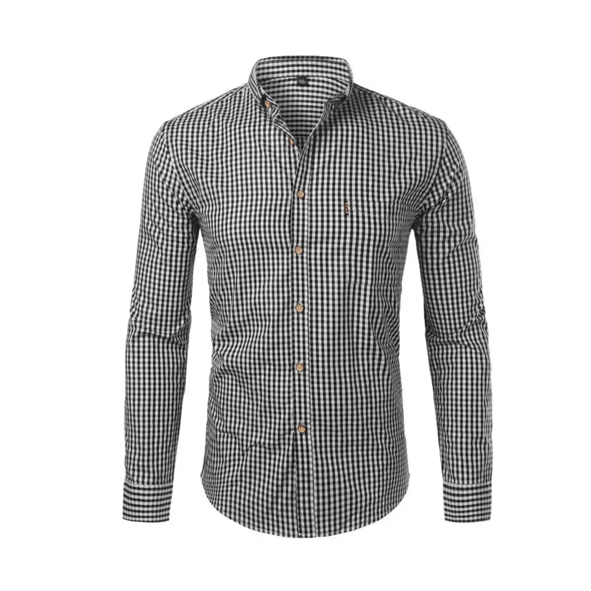 Camisa Social Masculina Manga Longa Quadriculada Firenzi